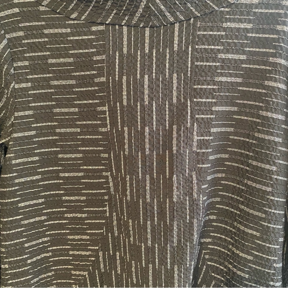 Habitat Textured Black Printed Cowl Neck Tunic Top - Picture 5 of 10